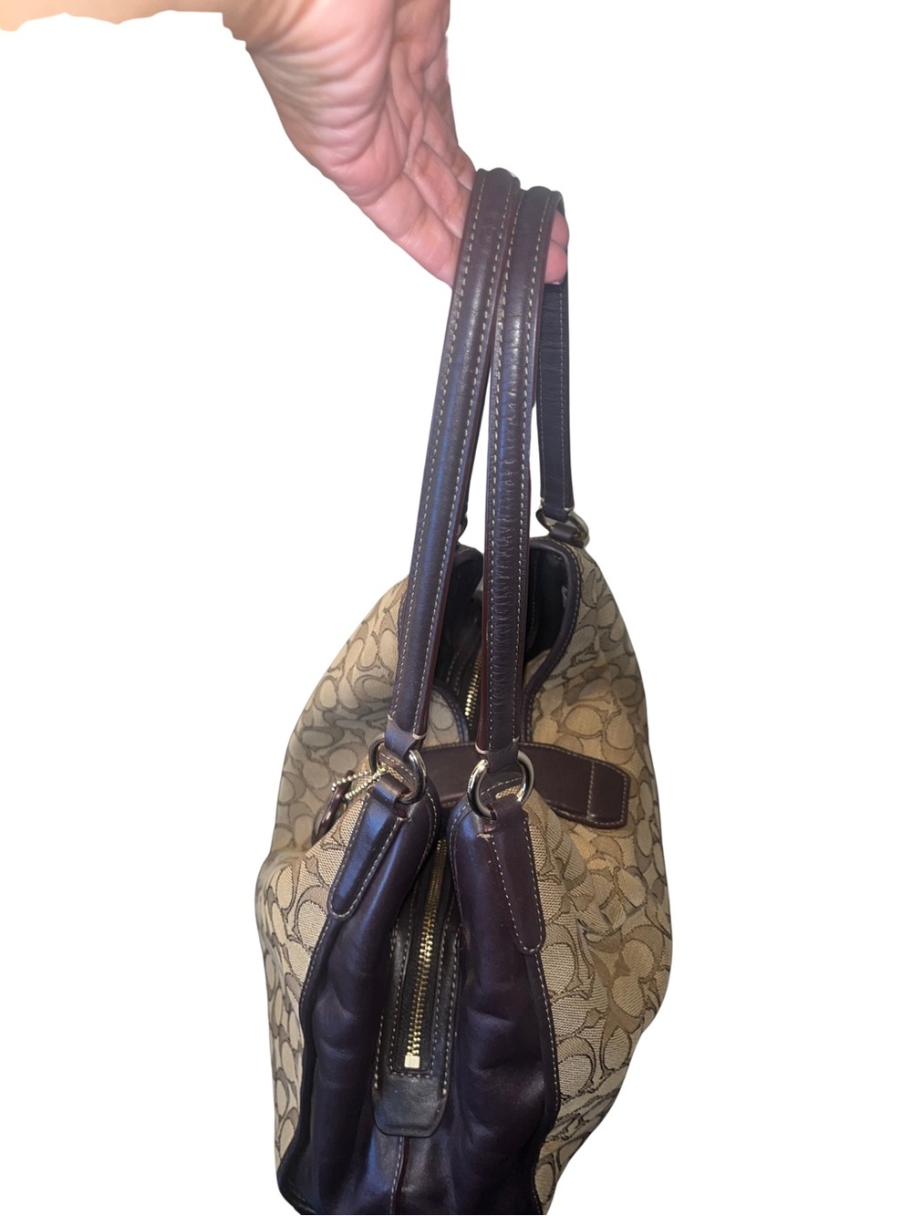 Coach Madison Carlyle Signature Canvas Shoulder Bag - Picture 7 of 16